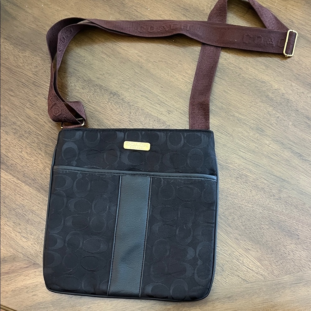 Coach Black and Brown Crossbody Bag